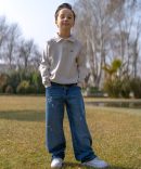 بلوز رگلان یقه دار