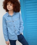 شومیز جین نازک آستین بلند