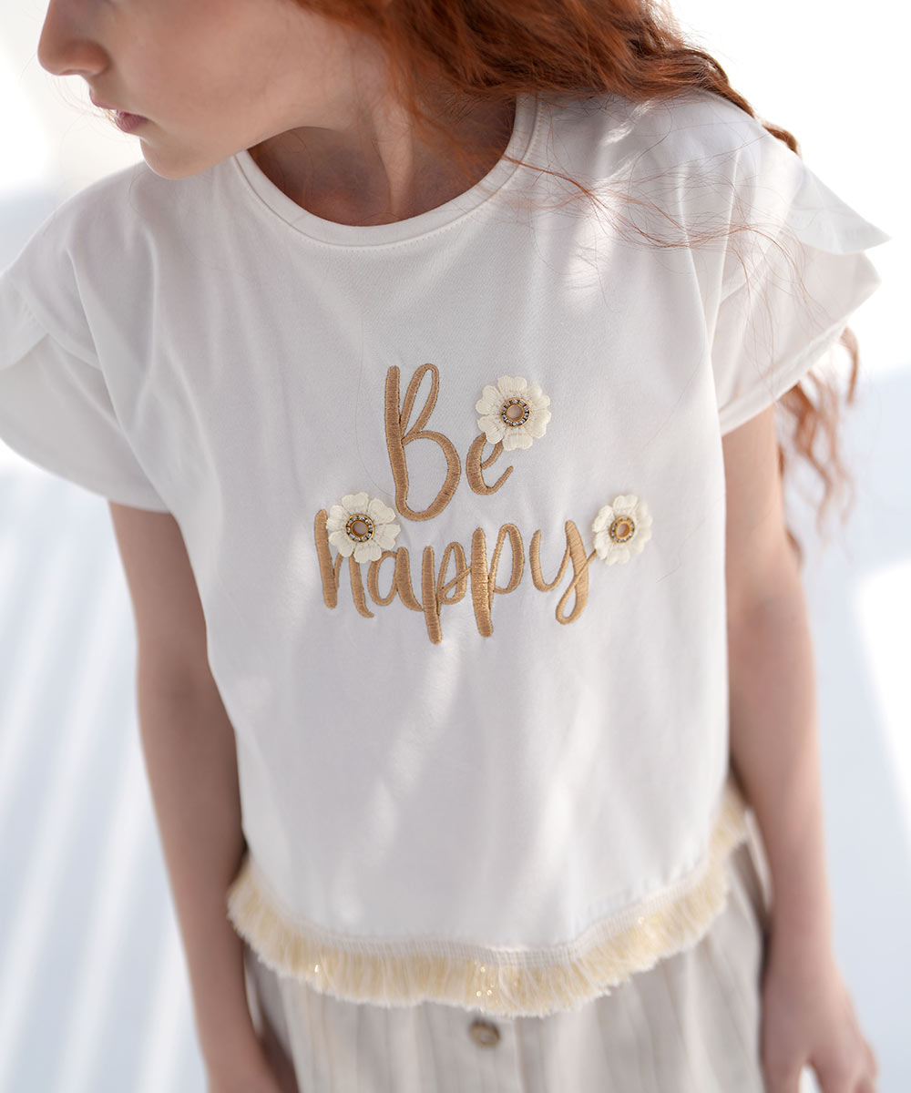 be happy تیشرت گلدوزی - تصویر 2