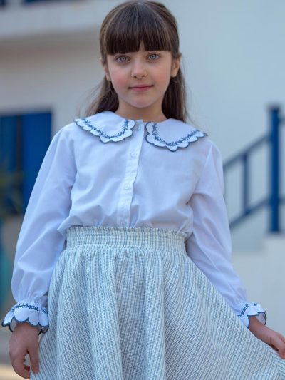 شومیز بیسیک دخترانه گلدوزی دار