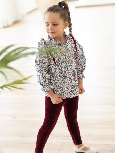بلوز گیلاسی چین دار